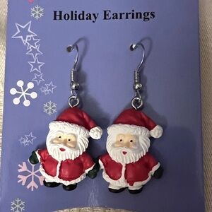 Vintage Santa Clause Drop Earrings